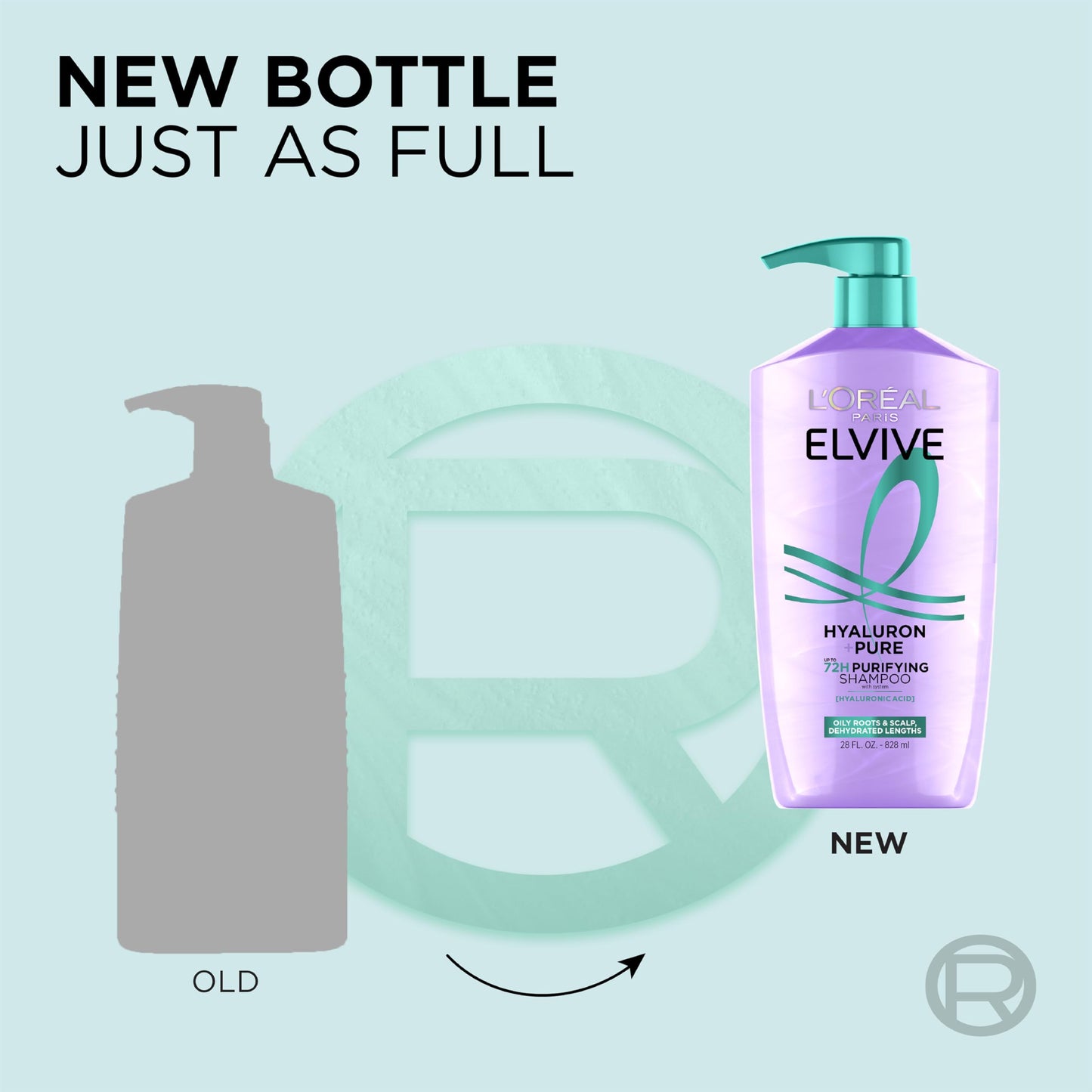 L'Oreal Paris Elvive Hyaluron + Pure 72H Purifying Shampoo for Oily Hair, Clarifying Shampoo with Salicylic Acid and Hyaluronic Acid, 28 Fl Oz Beauty & Personal Care L'Oreal Paris