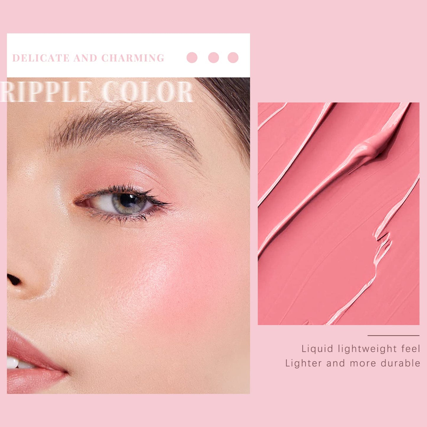 HOSAILY 2 Colors Liquid Blush Lightweight Cream Blush Makeup Waterproof and Long Lasting Natural Gel Cream Liquid Blush for Cheek (#03, 04) Beauty & Personal Care HOSAILY