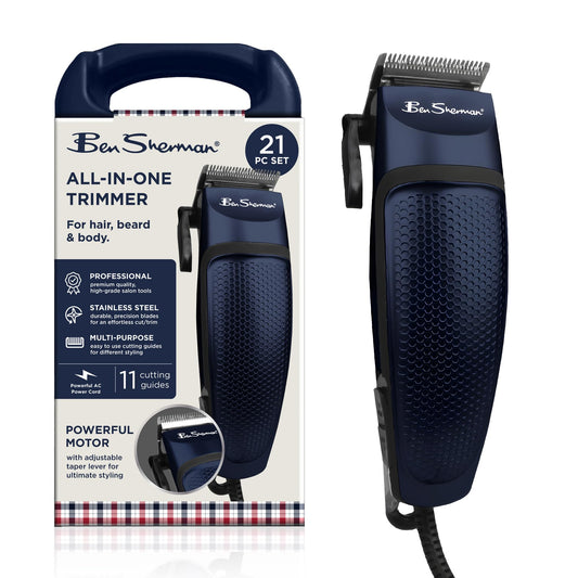 Ben Sherman Beard Trimmer for Men - All-in-One Professional Hair Clippers & Groomer for Beard, Hair & Body Beauty and Personal Care Ben Sherman