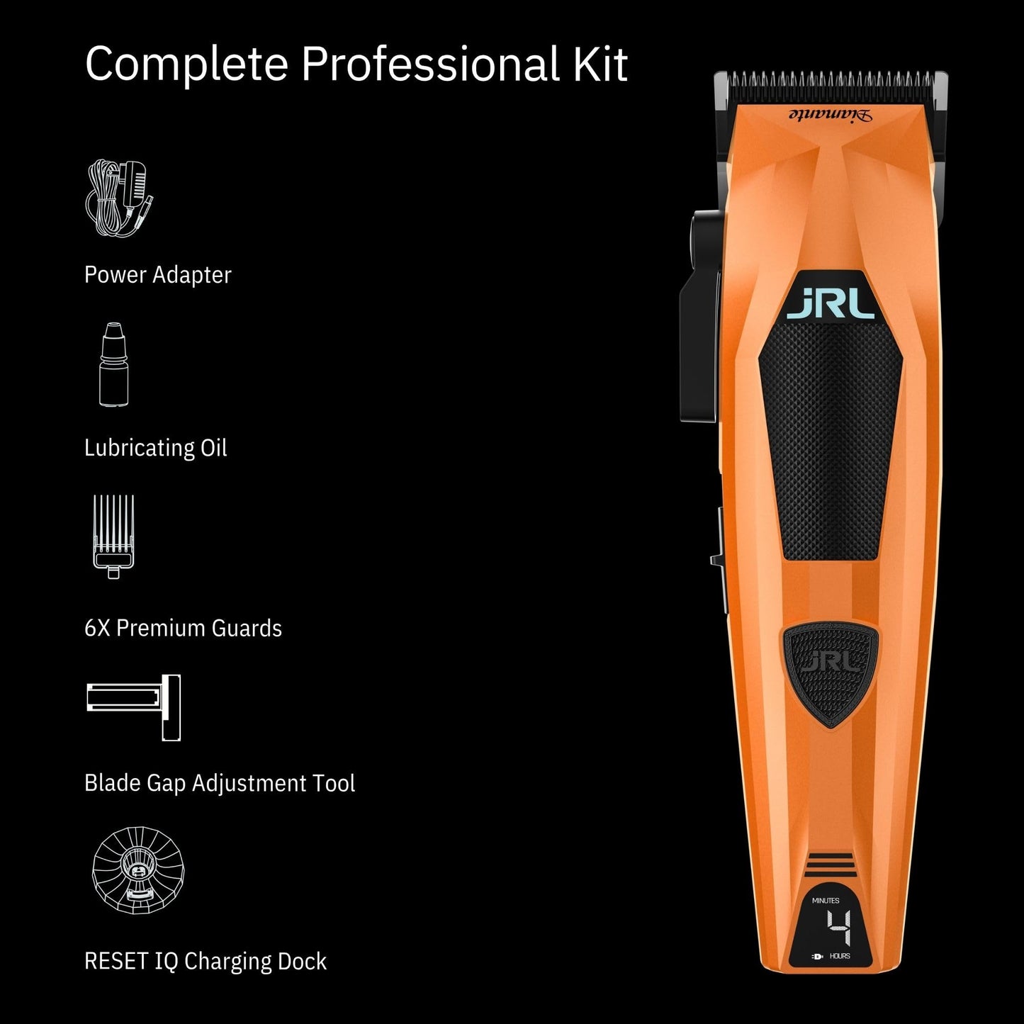 Amazon Series JRL Diamante 2025C Professional Hair Clipper, Quiet Low Vibration Cordless Barber Fading Clipper, 8200 RPM Brushless Motor, Dual Speed Beauty and Personal Care Amazon Series