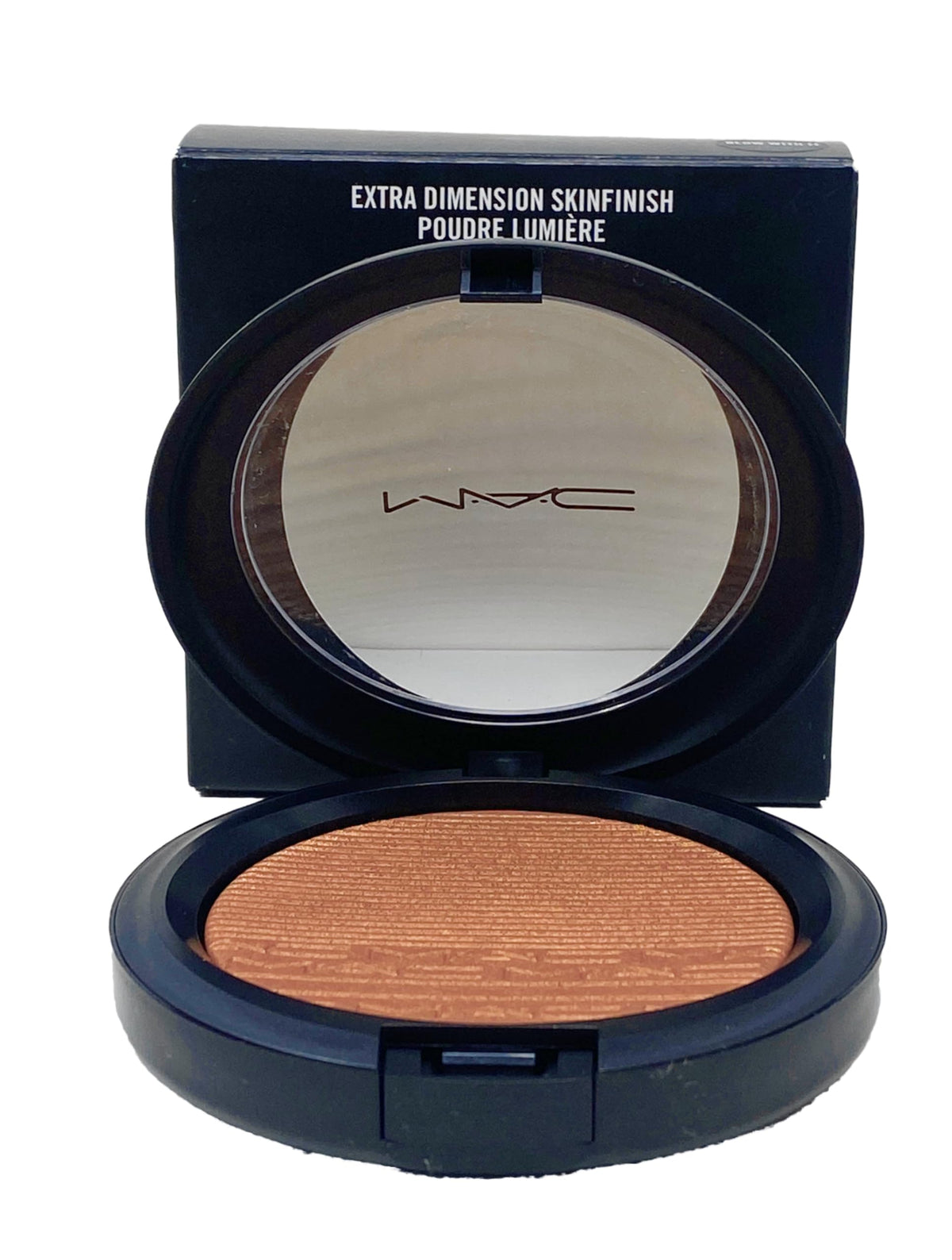 M.A.C Cosmetics Extra Dimension Skinfinish - Glow With It (Soft peachy nude with multi-dimensional shimmer) .31 Oz / 9g