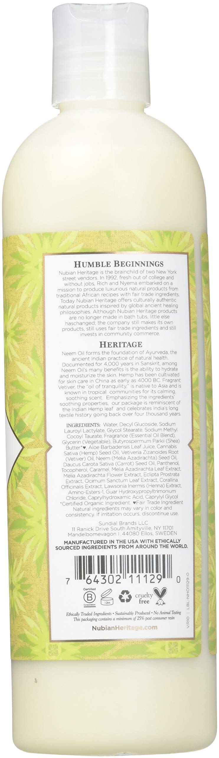 Nubian Heritage Indian Hemp Body Wash, Indian Hemp 13 OZ (Pack of 3) Beauty & Personal Care Nubian Heritage