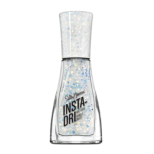 Sally Hansen Insta-Dri Nail Polish | Quick Dry, Long Lasting, Streak-Free Shine | Sheer, Shimmer | 104 Twinkle, Twinkle | White Glitter Nail Color Beauty & Personal Care Sally Hansen