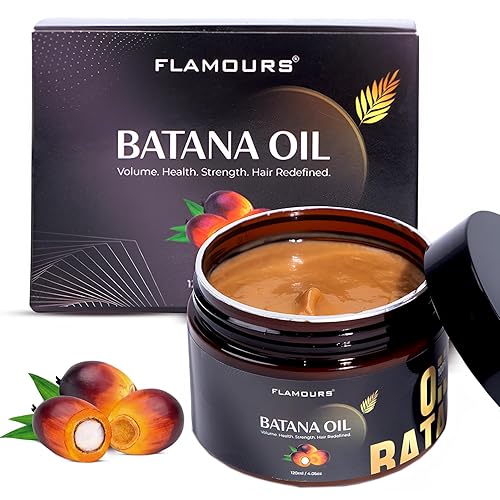 Flamours® Raw Batana Oil For Hair Growth - 100% Organic Batana Natural Hair Growth Oil For Men and Women - Pure Botana Oils Unrefined Enhance Beauty & Personal Care Flamours