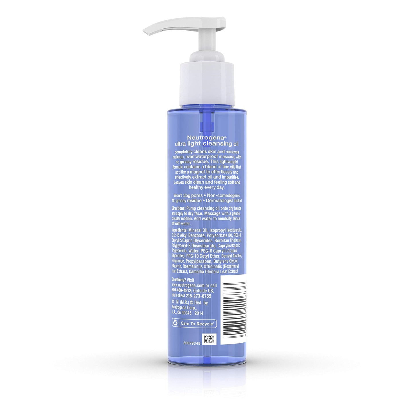 Neutrogena Ultra Light Facial Cleansing Oil & Makeup Remover, Non-Comedogenic Face Oil Cleanser to Remove Dirt, Oil, Makeup & Waterproof Mascara, 4 Beauty & Personal Care Neutrogena