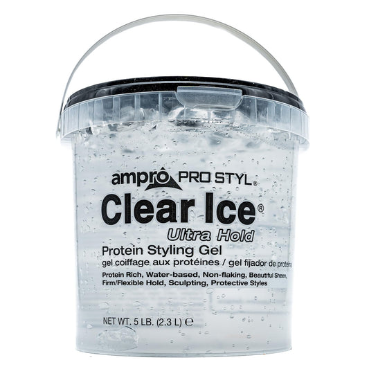 AmPro Pro Styl Clear Ice Styling Gel - Protects and Strengthens Your Strands - Non-Flaking, Alcohol Free, Vegan Formula - Flexible, Touchable Hold Beauty & Personal Care AmPro