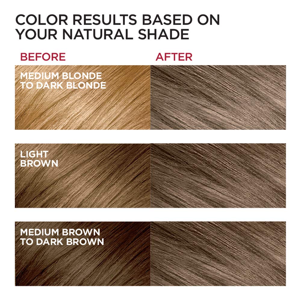 L'Oreal Paris Excellence Creme Hair Color, 6 Light Ash Brown, Pack of 3