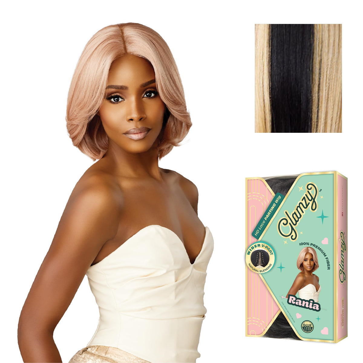 Sensationnel Glamzy Lace Part Wig-Rania, HB27/1