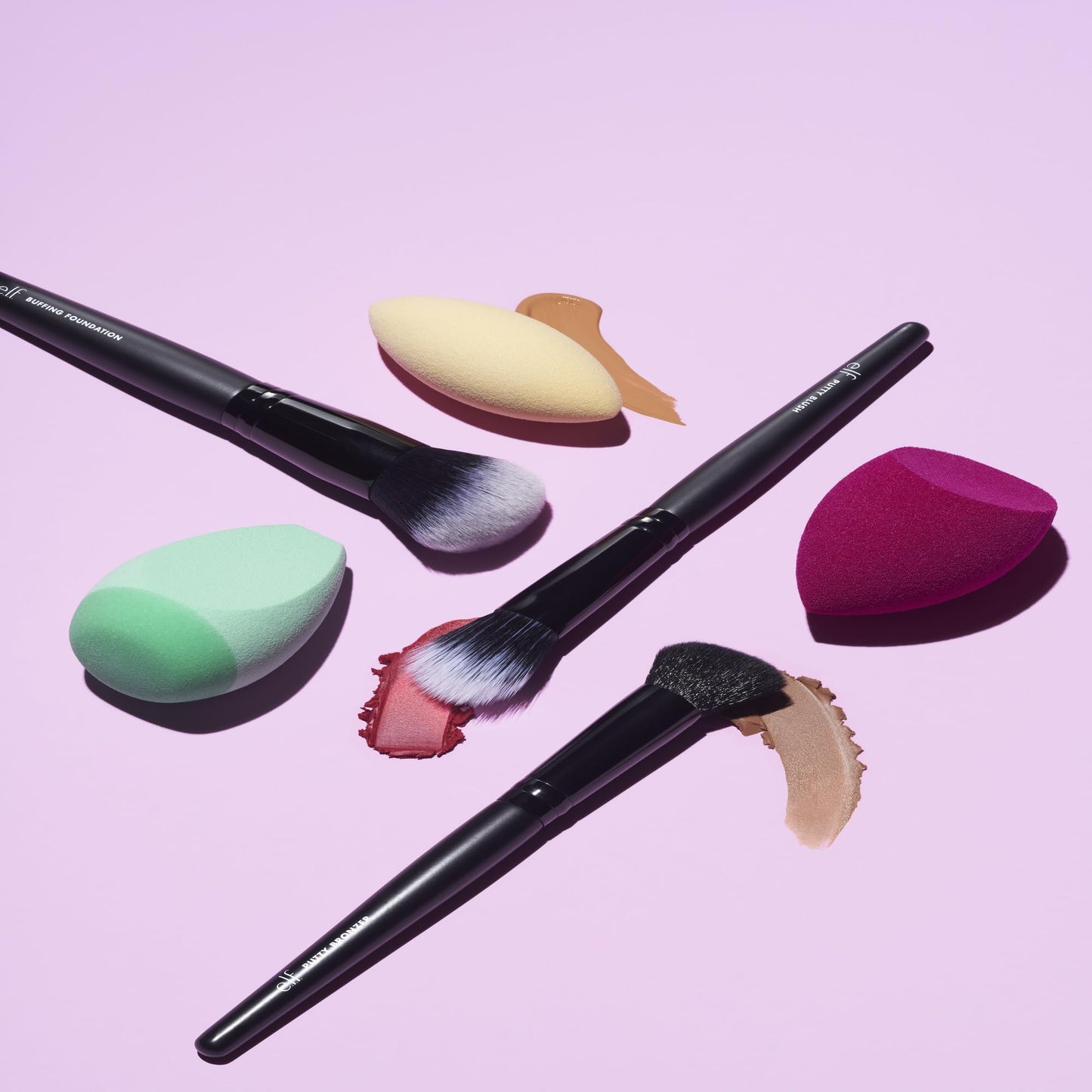 e.l.f. Buffing Foundation Brush, Tapered Makeup Brush For A Seamless-Looking Finish & Even Coverage, Vegan Beauty & Personal Care e.l.f.