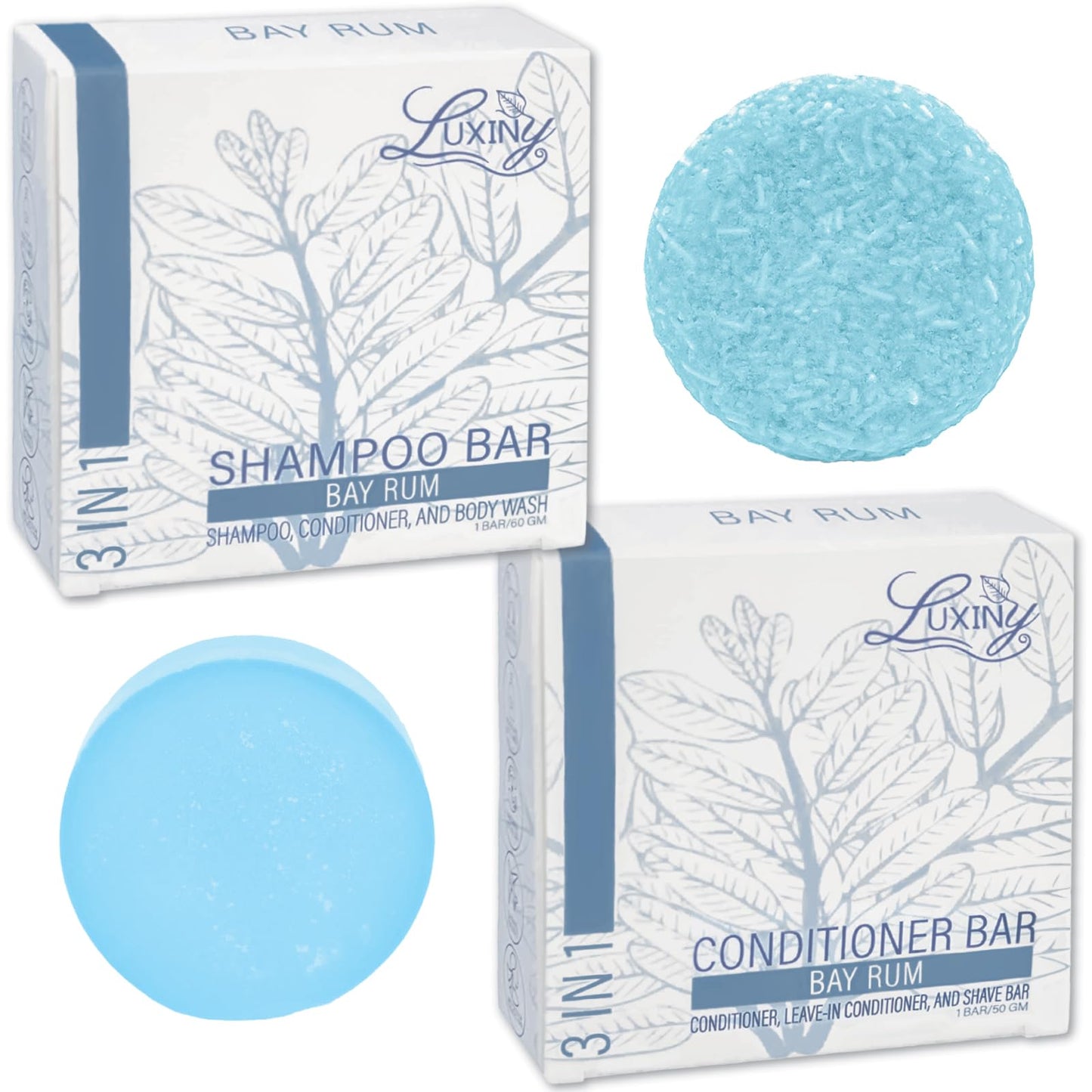 Luxiny Travel Shampoo and Conditioner Bar - Plant-Based, Multipurpose, TSA Compliant, Eco-Friendly, Sulfate & Paraben-Free, Suitable for All Hair Beauty & Personal Care Luxiny