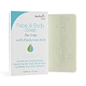 Hyalogic Face & Body Cleansing Bar Soap 4oz - Hydrating Hyaluronic Acid Cleanser - Fragrance Free, Non-Irritating, Vegan Friendly HA Beauty & Personal Care Hyalogic