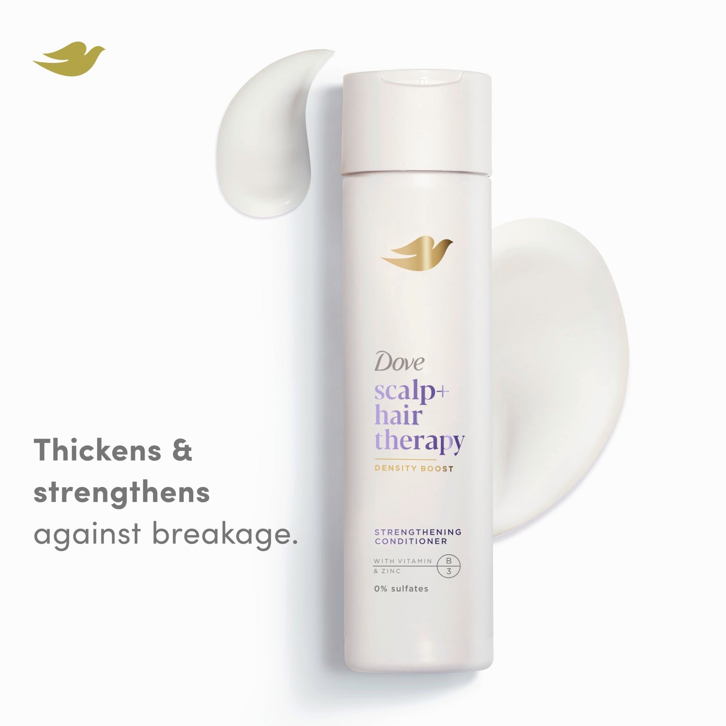 Dove Density Boost Strengthening Conditioner Scalp + Hair Therapy for protecting against premature breakage, with Vitamin B3, Zinc and 0% sulfates Beauty & Personal Care Dove