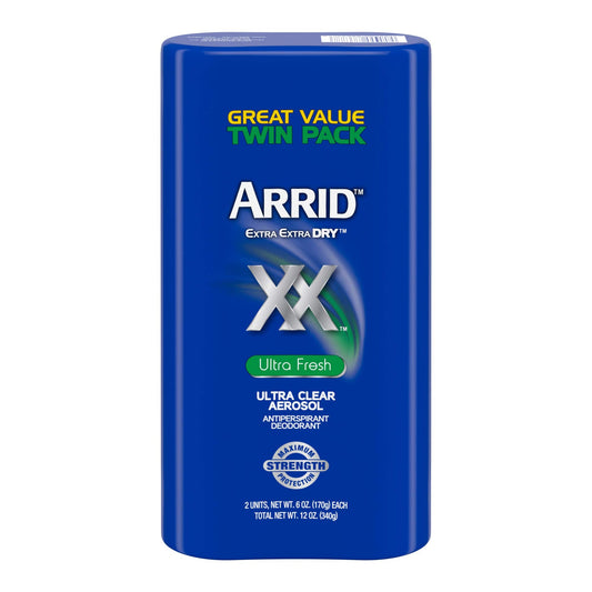 Arrid XX Ultra Clear Aerosol Antiperspirant Deodorant, Ultra Fresh, 6 Oz, Twin Pack Beauty and Personal Care Arrid