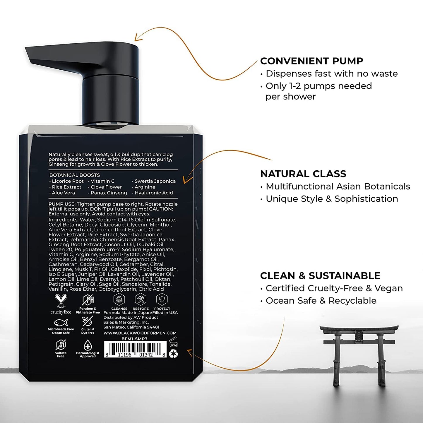 BLACKWOOD FOR MEN Dapper Dad Set including Travel Bag, Active Man Shampoo, Active Man Conditioner, & Pure Moisture Body Wash - Natural Vegan Formula Beauty & Personal Care Blackwood For Men