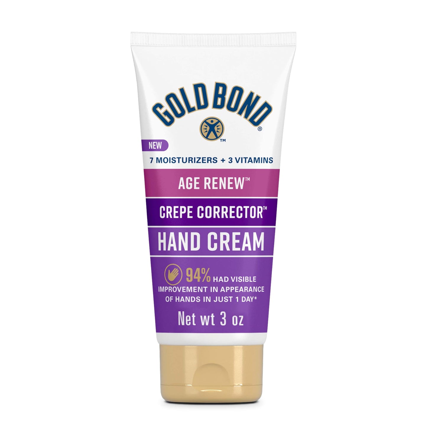 Gold Bond Age Renew Crepe Corrector Hand Cream, Replenishing & Smoothing Formula, 3 oz. Beauty and Personal Care Gold Bond