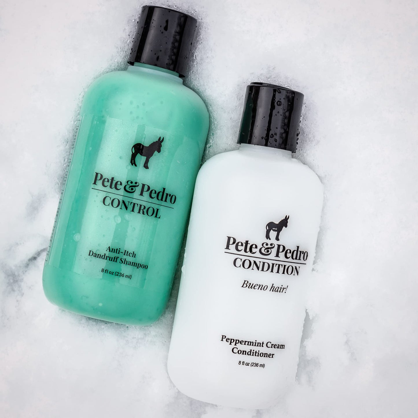 Pete and Pedro Control and Conditon Combo | Extra-Strength Dandruff & Anti-Itch Medicated Coal Tar Peppermint Shampoo Plus Restorative Peppermint Beauty & Personal Care Pete & Pedro