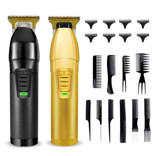 YIPINER 2 Pieces Hair Clippers for Men, Cordless Hair Clippers, Hair Clippers Set, Professional Hair Clippers Rechargeable Hair Clipper with 10 Pieces Beauty and Personal Care YIPINER