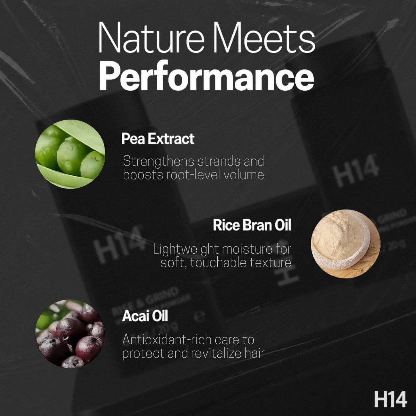 H14 Rise & Grind Hair Powder for Men - Volumizing Matte Finish Styling Dust with Extra Hold - Lightweight Thickening Powder with Pea Extract & Acai Beauty & Personal Care H14