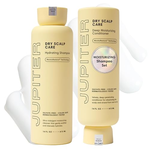 Jupiter Hydrating Shampoo and Conditioner Set - Moisturizing, Nourishing, and Strengthening Hair Care - Daily Scalp & Hair Hydration - Color-Safe Beauty & Personal Care Jupiter