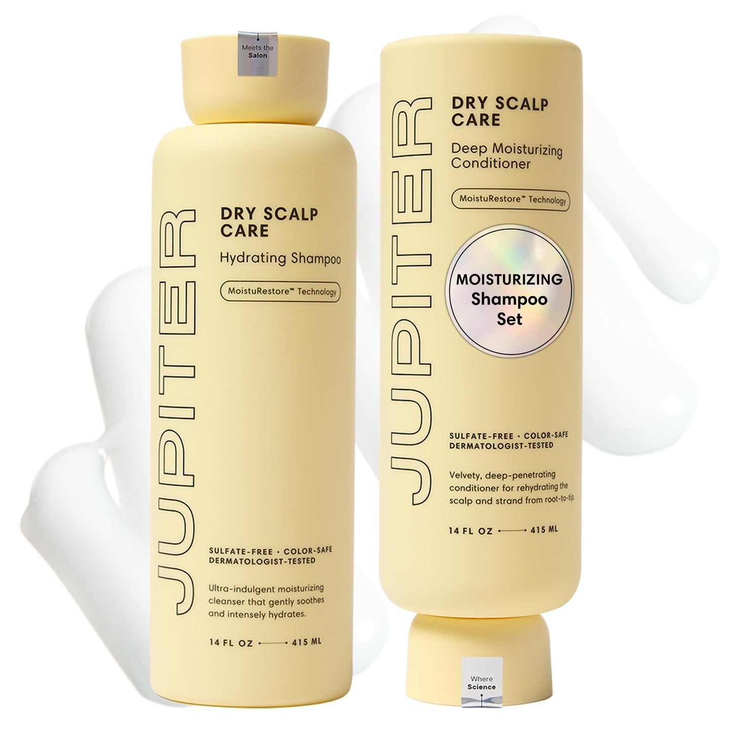 Jupiter Hydrating Shampoo and Conditioner Set - Moisturizing, Nourishing, and Strengthening Hair Care - Daily Scalp & Hair Hydration - Color-Safe Beauty & Personal Care Jupiter