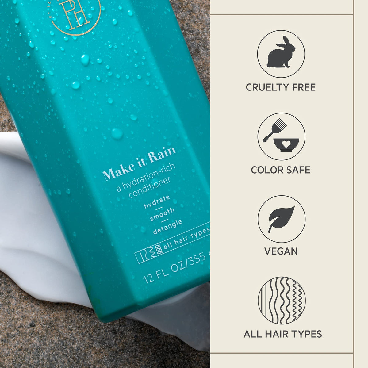 TPH BY TARAJI Make it Rain Hydrating & Strengthening Rinse Out Hair Conditioner with Aloe, Avocado Oil, & Moringa Oil | For All Hair Types| Vegan,