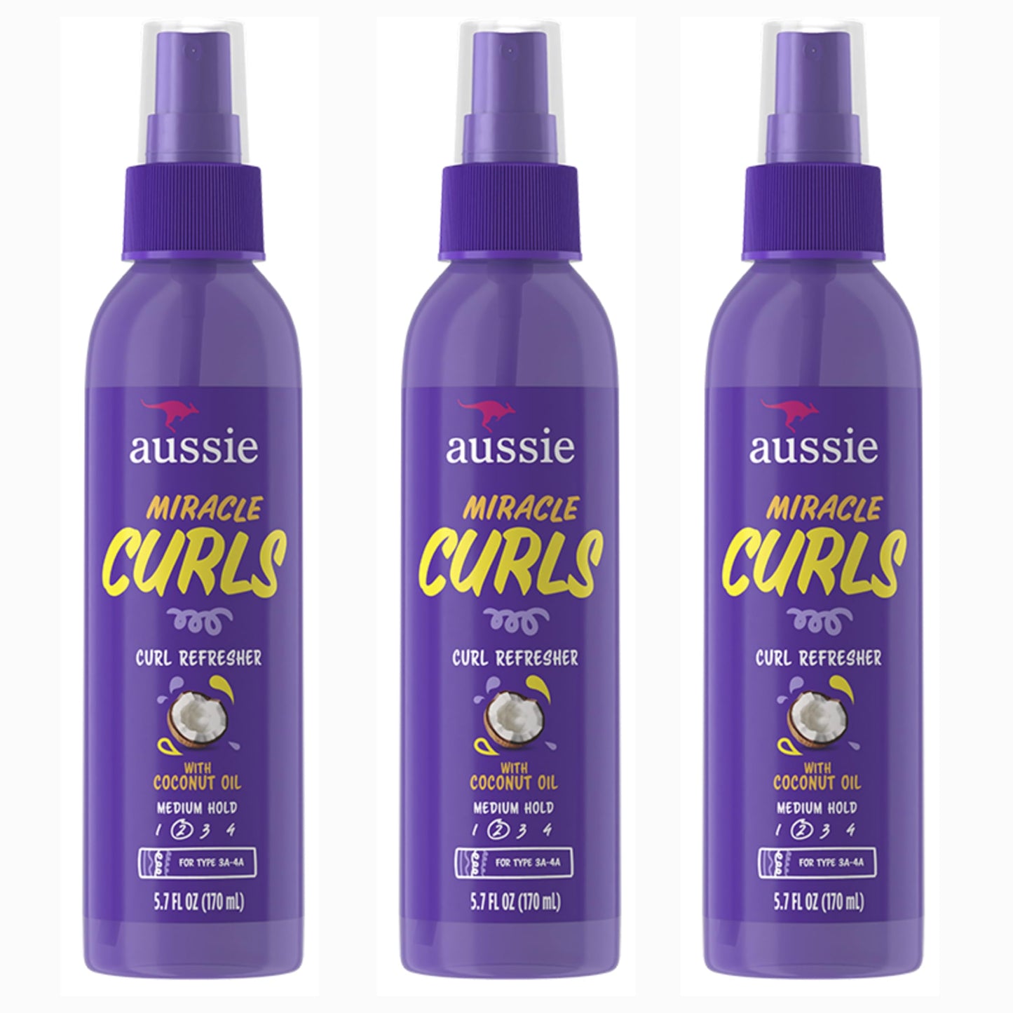 Aussie Miracle Curls Curl Refresher Maximum Hold 5.7 Ounce (170ml) (Pack of 3) Beauty & Personal Care Aussie