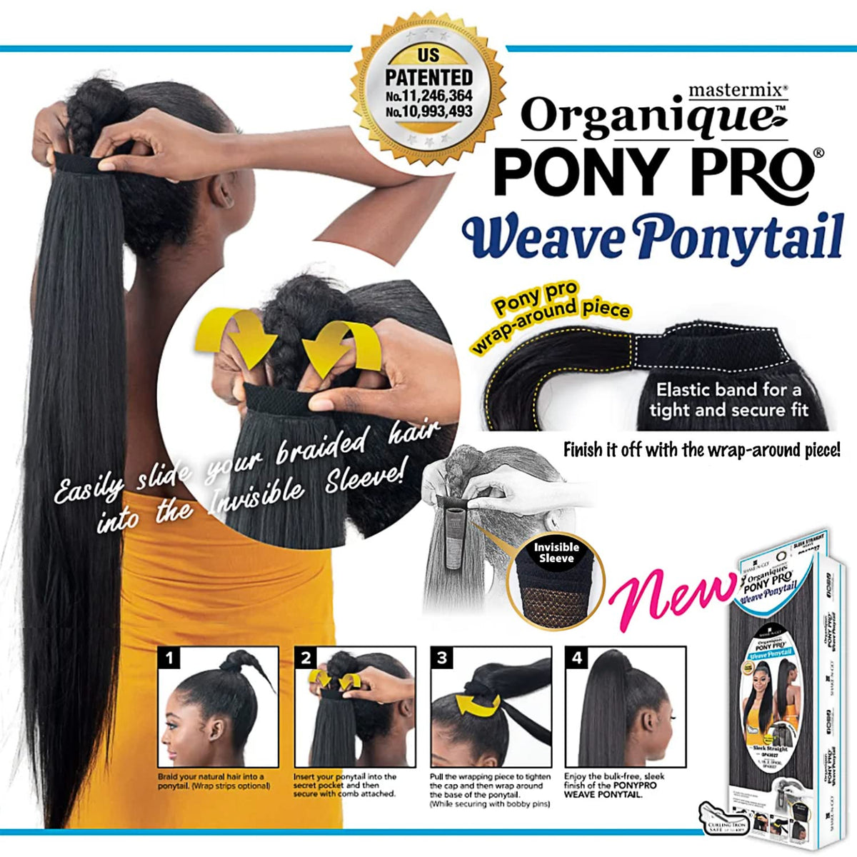 FREE TRESS Milky Way Weave Organique Pony Pro Ponytail Sleek Straight (1)