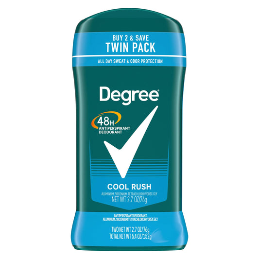 Degree Cool Rush Dry Protection Antiperspirant Deodorant Stick 2.7 oz, Twin Pack Beauty and Personal Care DEGREE