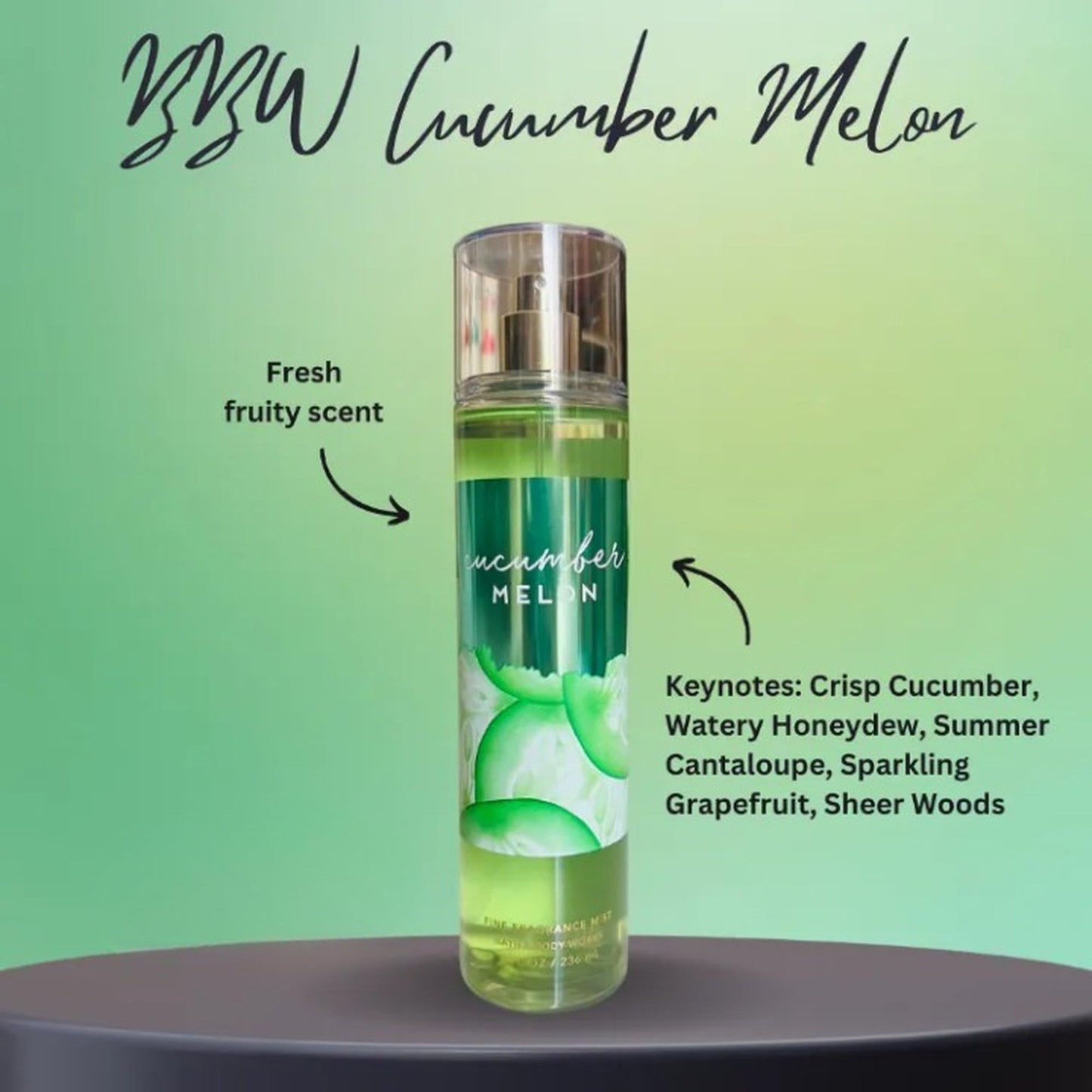 Bath and Body Works Cucumber Melon Fragrance Mist Splash by Jubujub Beauty & Personal Care Bath & Body Works
