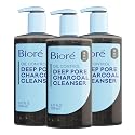 Biore Deep Pore Charcoal Face Wash, Daily Facial Cleanser for Dirt & Makeup Removal, for Oily Skin, 6.77 Oz, Pack of 3 Beauty & Personal Care Bioré