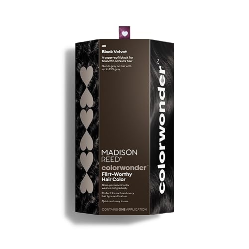 Madison Reed ColorWonder Demi-Permanent Hair Color Kit - 3N Soft Black (Black Velvet) | Blends Up to 25% Gray, Lasts 25 Washes, Ammonia-Free Beauty & Personal Care Madison Reed