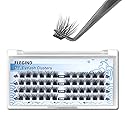ETVITE DIY Eyelash Extension Lash Clusters Individual Lashes, 48 Clusters 3D Effect C Curl, Natural Look Reusable Soft Feather Light Volume 10mm Beauty & Personal Care ETVITE