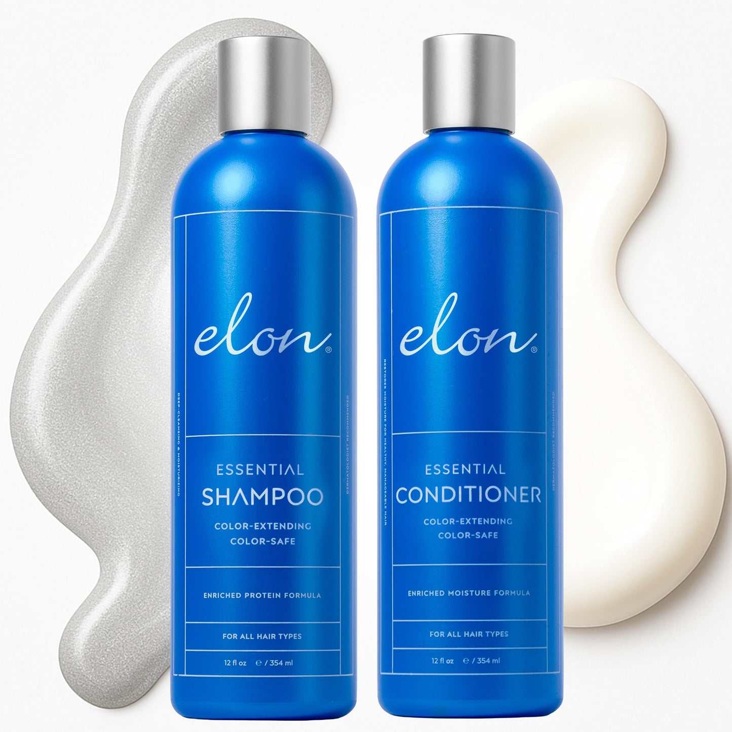 Elon Sulfate Free Shampoo and Conditioner Set (12oz) -Hair Shampoo for Color Treated Hair to Extend Color -Conditioner for Dry Hair to Nourish Beauty & Personal Care Elon