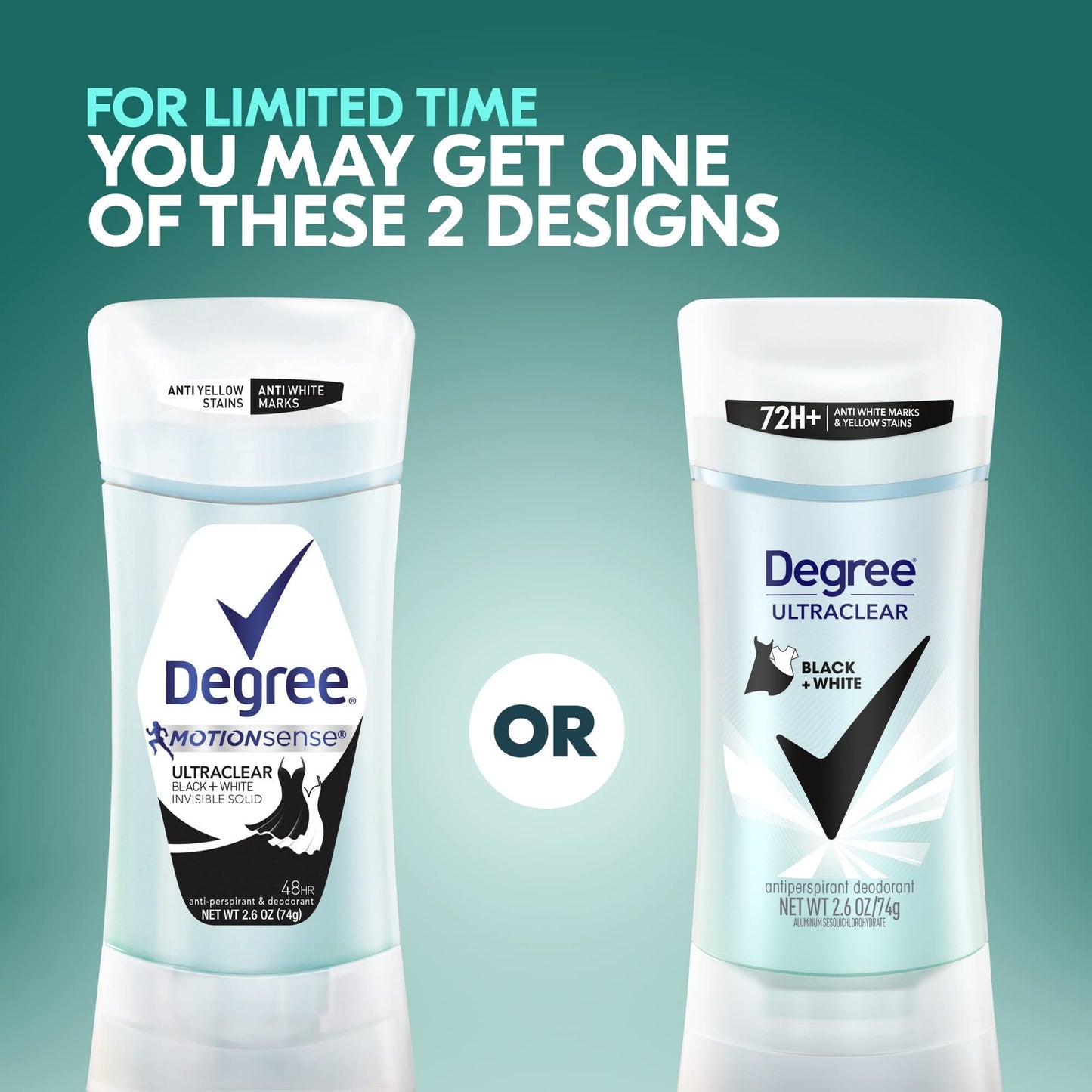 Degree MotionSense UltraClear Black+White Antiperspirant Deodorant Stick, 2.6 oz (Pack of 12) Beauty and Personal Care Degree