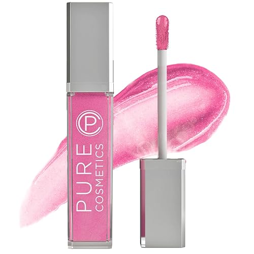 Pure Illumination Light-Up Lip Gloss with LED-Lit Applicator Brush + Side Mirror, Non-Sticky, Moisturizing Hydrating Lip Glosses with Lanolin, Jojoba Beauty & Personal Care Pure Cosmetics
