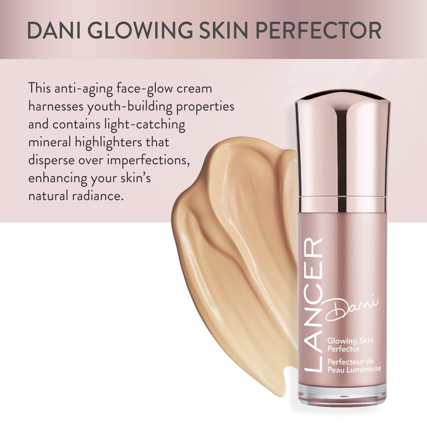 Lancer Skincare Dani Glowing Skin Perfector, Cream Highlighter Makeup with Asian Botanical Blend and Skin Luminizers, 1 Fluid Ounce Beauty & Personal Care Lancer