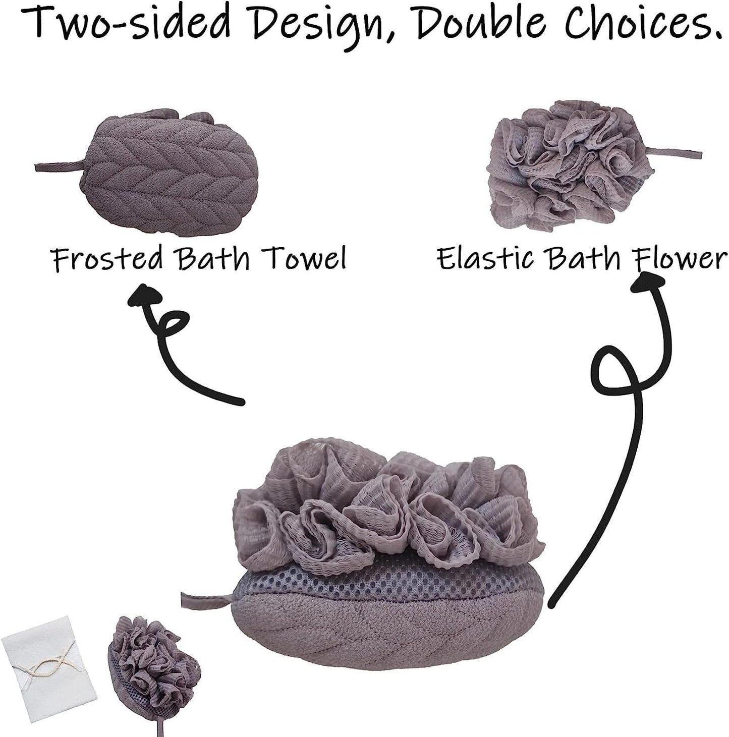 Bath Sponge Shower Loofahs?Loofah Sponge Exfoliating Bath Sponge Body Scrubber?Soft Net Body Scrubber Sponge Ball?Durable Mesh Pouf Bath Loofah Sponge Beauty & Personal Care evohyah