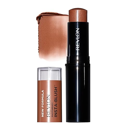 Revlon Blush Stick, PhotoReady Insta-Blush Face Makeup with Cream to Powder Formula, High Impact Color, Moisturizing Creamy Formula, 330 Nude Kiss Beauty & Personal Care REVLON