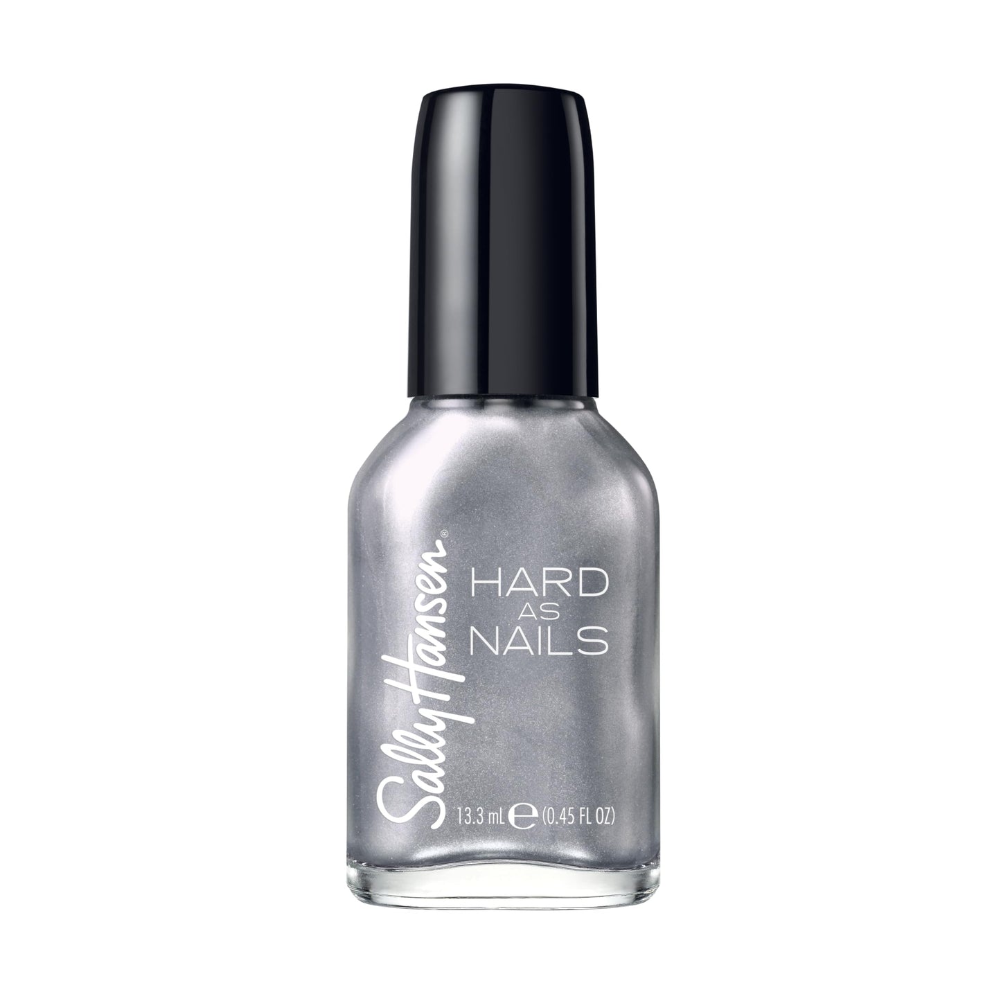 Sally Hansen Hard as Nails, Pumping Iron, Long Lasting, Chip Resistant, Opaque, Shimmery Silver Nail Polish Beauty & Personal Care Sally Hansen