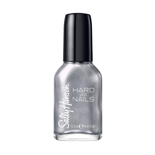 Sally Hansen Hard as Nails, Pumping Iron, Long Lasting, Chip Resistant, Opaque, Shimmery Silver Nail Polish Beauty & Personal Care Sally Hansen
