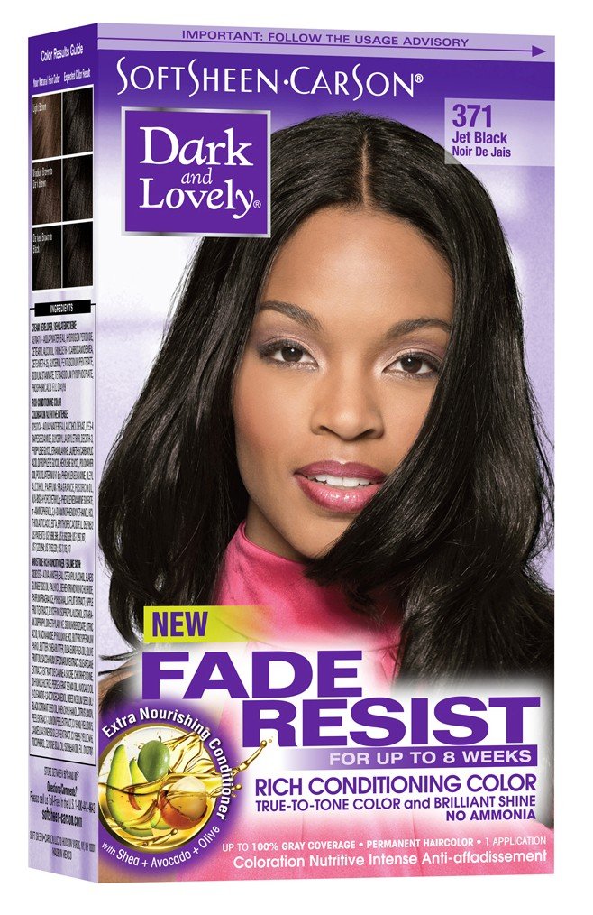 Dark & Lovely Long-Lasting True-to-Tone Colour, Permanent, Jet Black 371 (Pack of 3) Beauty & Personal Care Dark & Lovely
