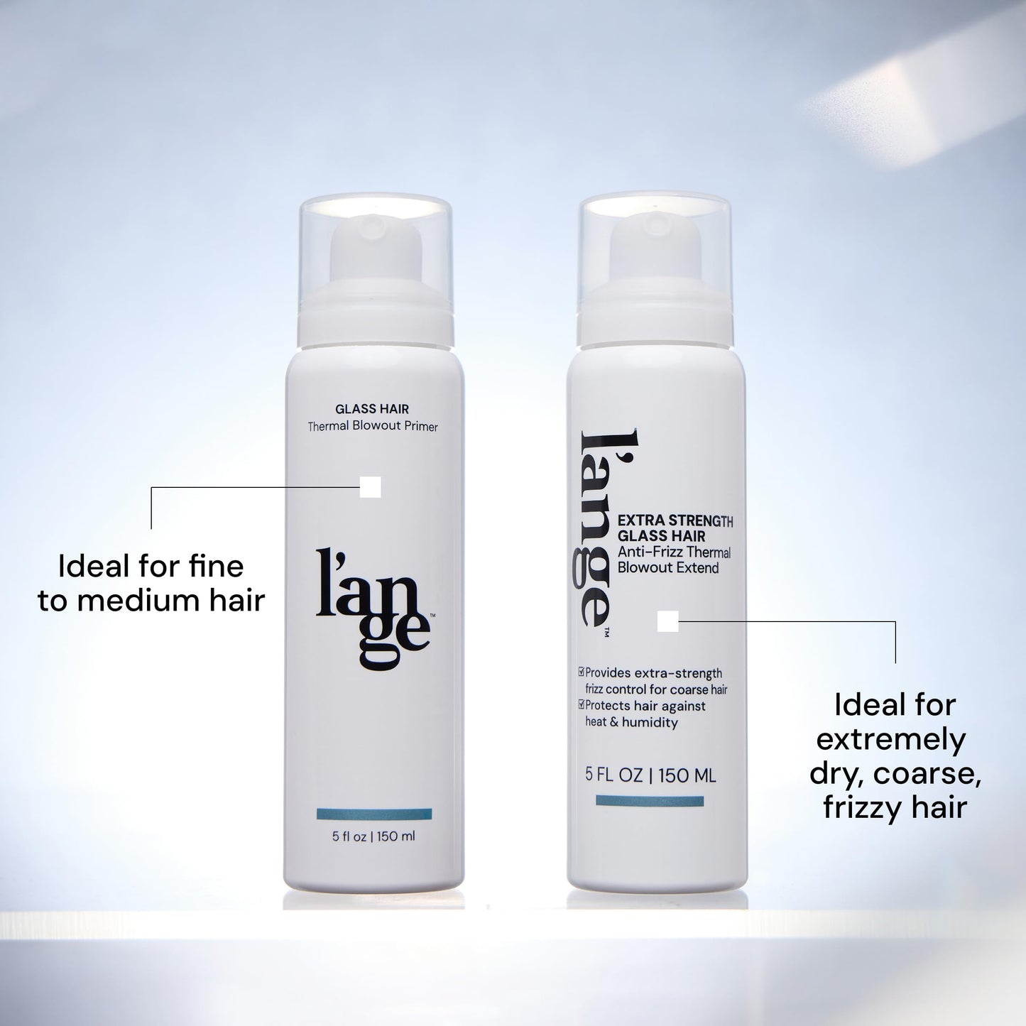 L'ANGE HAIR Extra Strength Glass Hair Anti-Frizz Thermal Blowout Extend | High-Performance Heat Protectant Spray for Ultimate Frizz Control & Shine | Beauty & Personal Care L'ANGE HAIR
