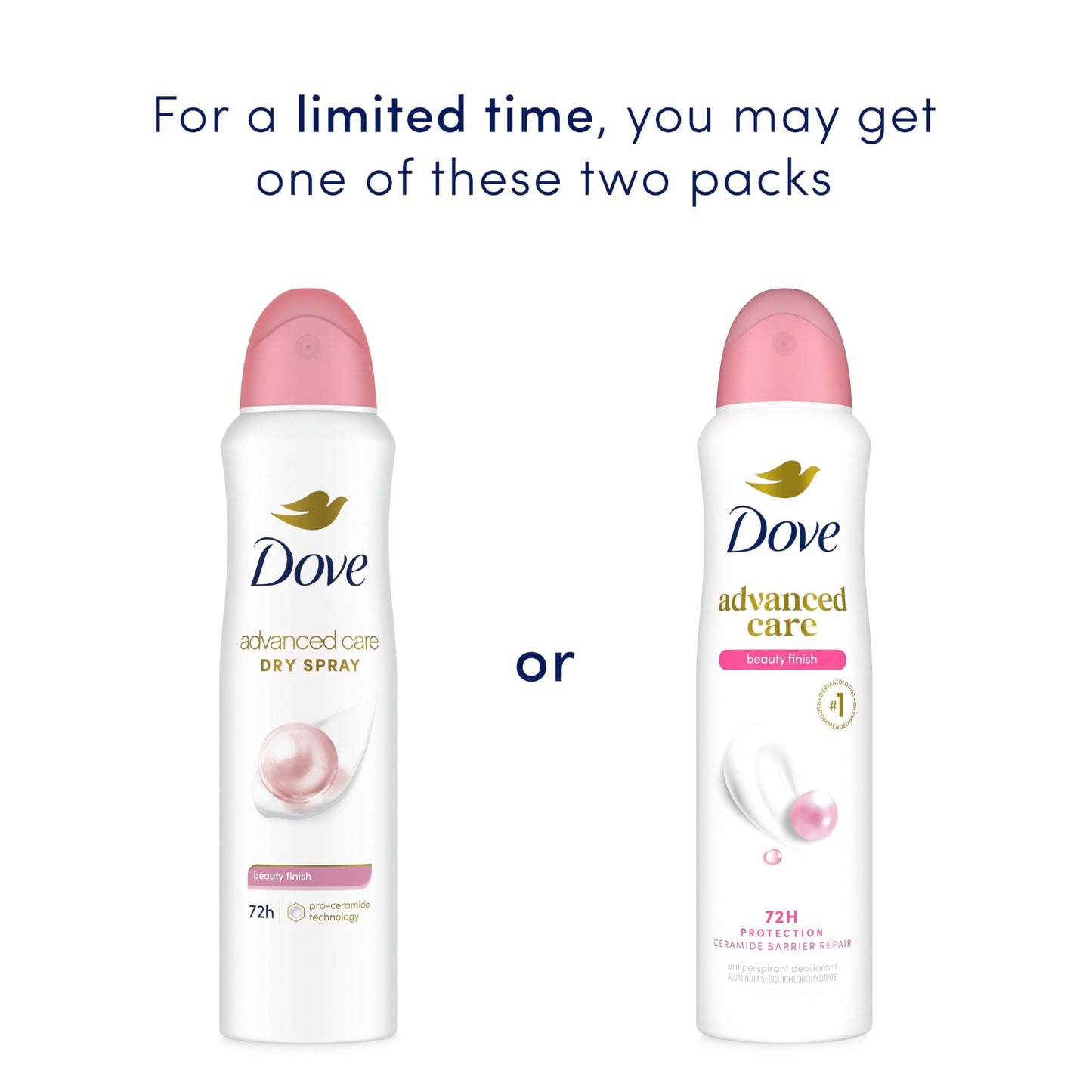 Dove Advanced Care Antiperspirant Deodorant Spray Beauty Finish To help skin barrier repair after shaving by boosting skin's ceramide levels 72-hour Beauty and Personal Care Dove