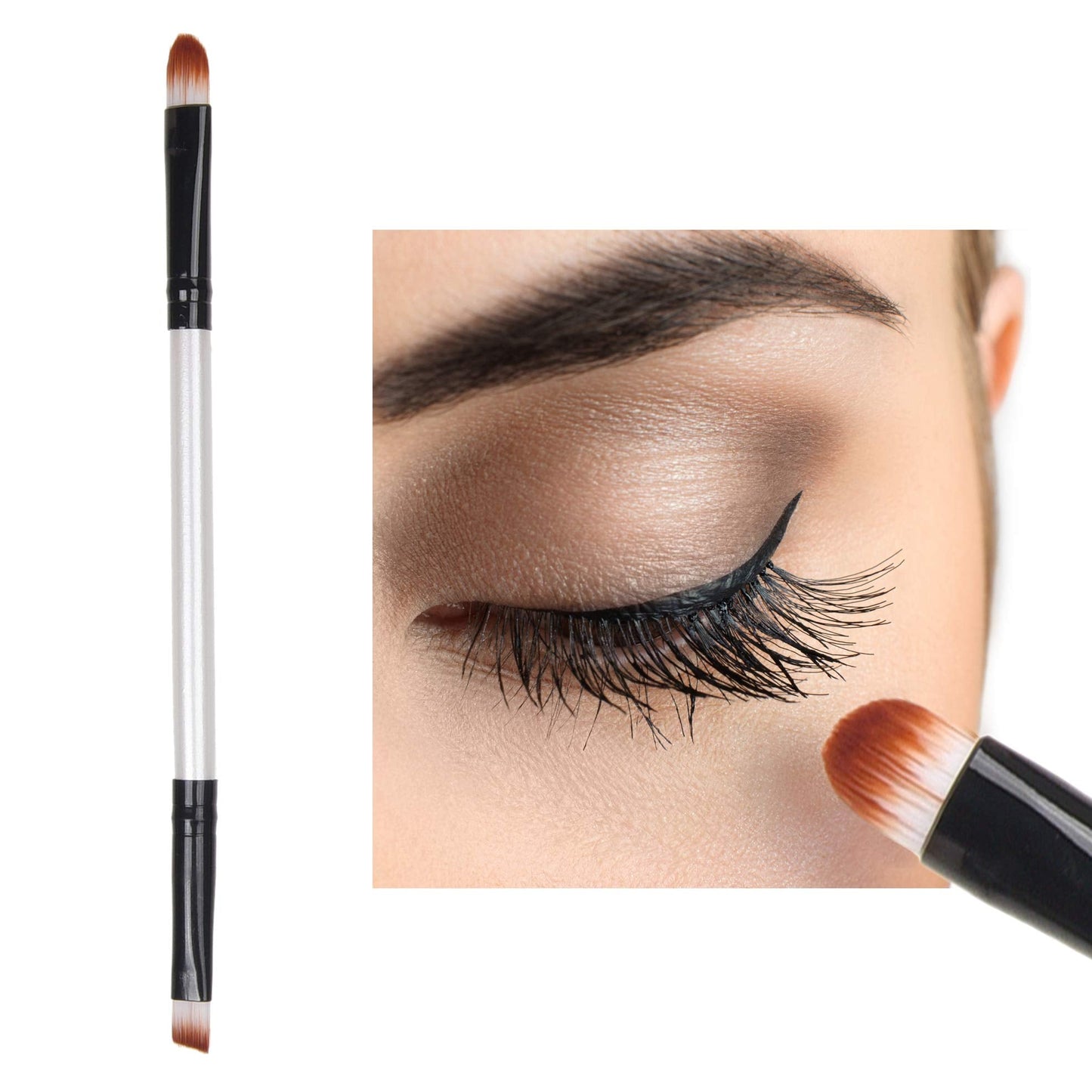 Kare & Kind 15 pcs Double Ended Eye Makeup Brushe Set - Highlight, Contour, Blend Makeup Cosmetics - Liquid Makeup, Powder, Foundation, Concealer Beauty & Personal Care Kare & Kind