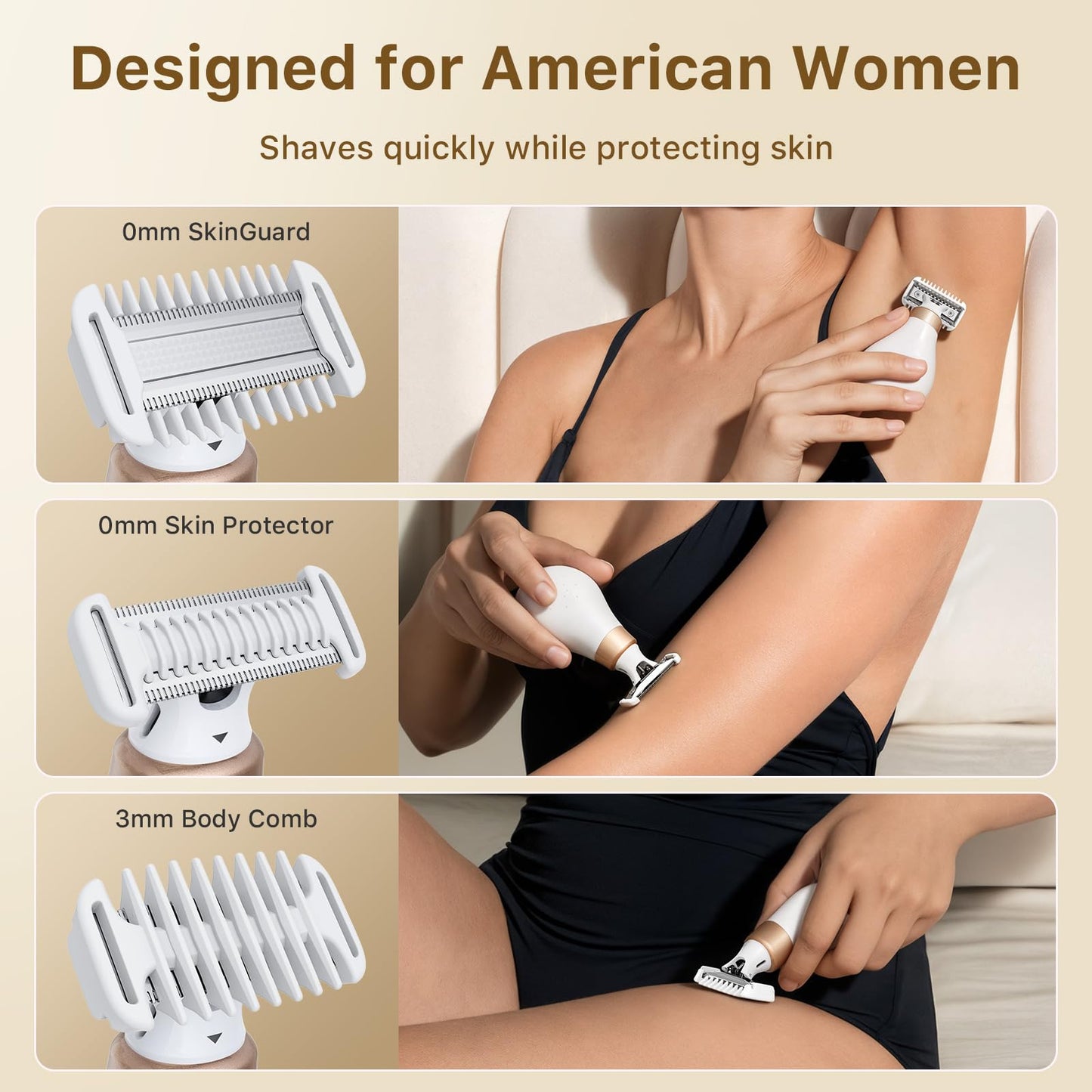 Trimcoo 2026 NEW Bikini Trimmer for Women - Small But Powerful Electric Razors, Intimate Pubic Hair/Lady Facial Painless Removal, USB-C Cordless Body Beauty and Personal Care Trimcoo
