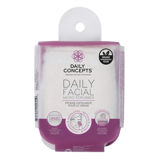 Daily Facial Micro Scrubber - Dual Textured Scrubber For Cleansing And Exfoliating The Face Beauty and Personal Care DAILY CONCEPTS