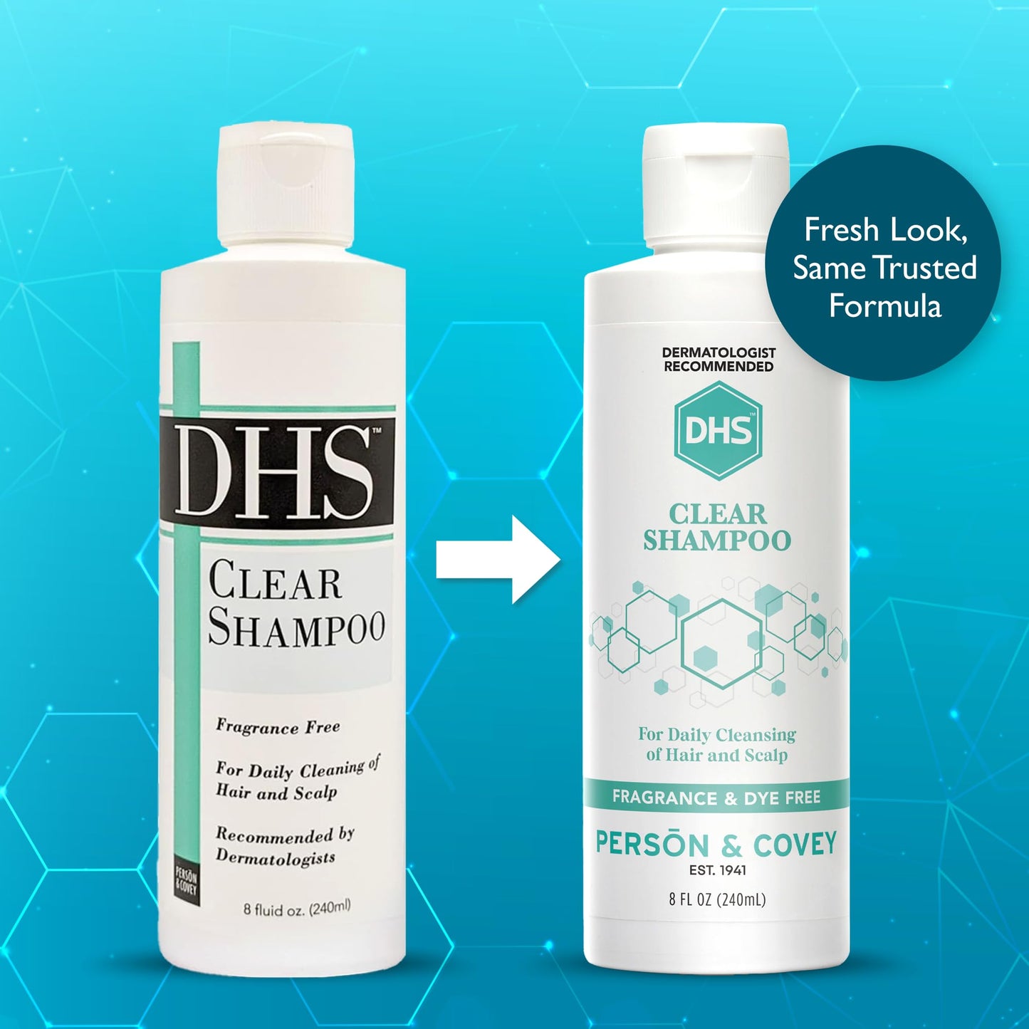 DHS Clear Shampoo - Women’s and Men’s Shampoo for Sensitive Skin/Unscented, Cleans Hair and Treats Dry Scalp/Irritant-free, Paraben-free Beauty & Personal Care DHS