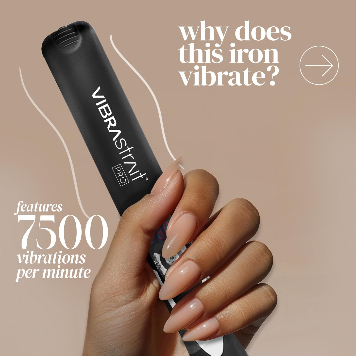 Vibrastrait Pro Vibrating Ceramic Tourmaline Ionic Flat Iron, 1-inch - Fast, Frizz-Free Ceramic Hair Straightener with Easy, Gentle Glide for Waves Beauty & Personal Care VIBRAstrait