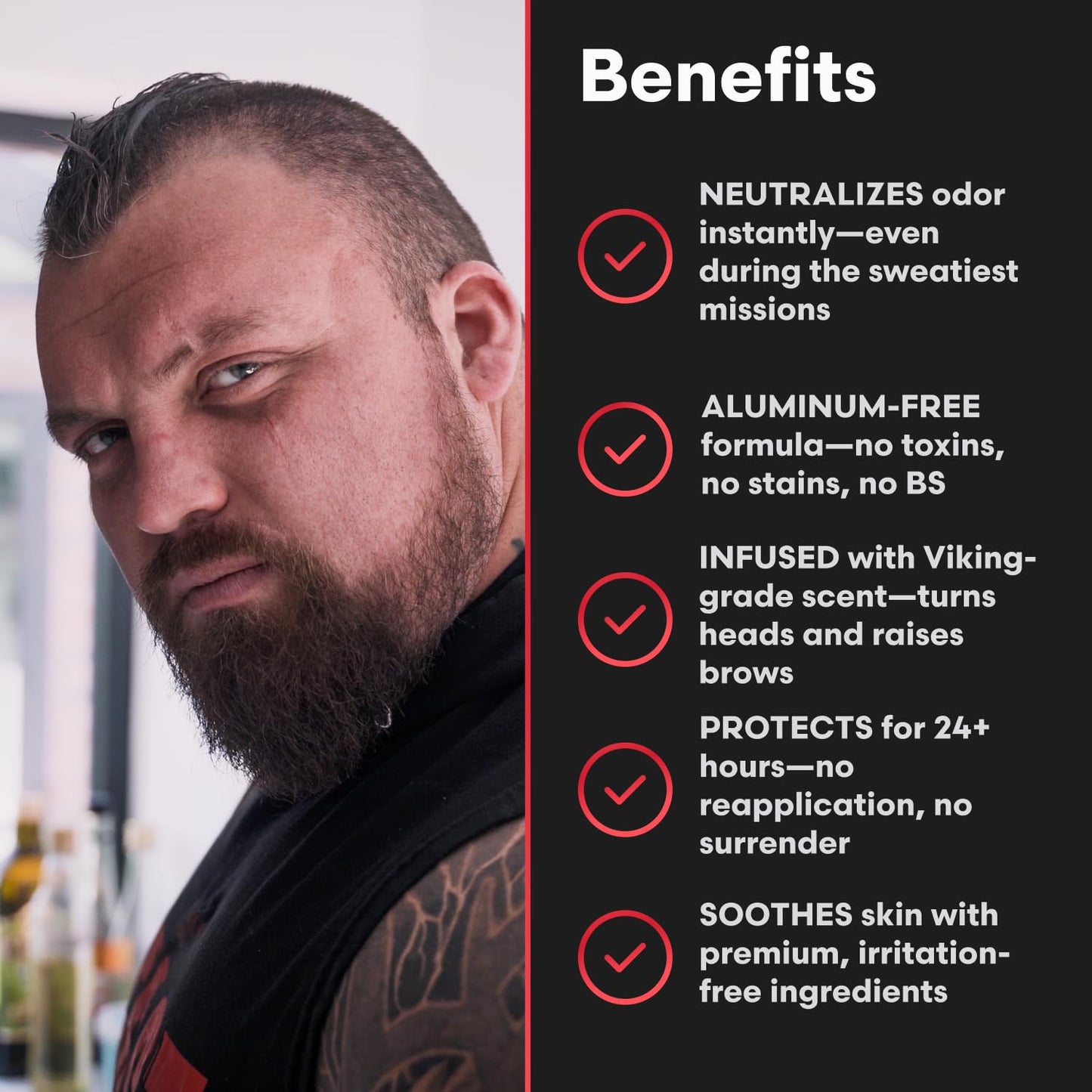 The Beast Line Deodorant - Marauders Natural Deodorant for Men - Ragnarok Rising Eddie Hall Beast Line - Signature Edition - Aluminum Free Beauty and Personal Care The Beard Struggle
