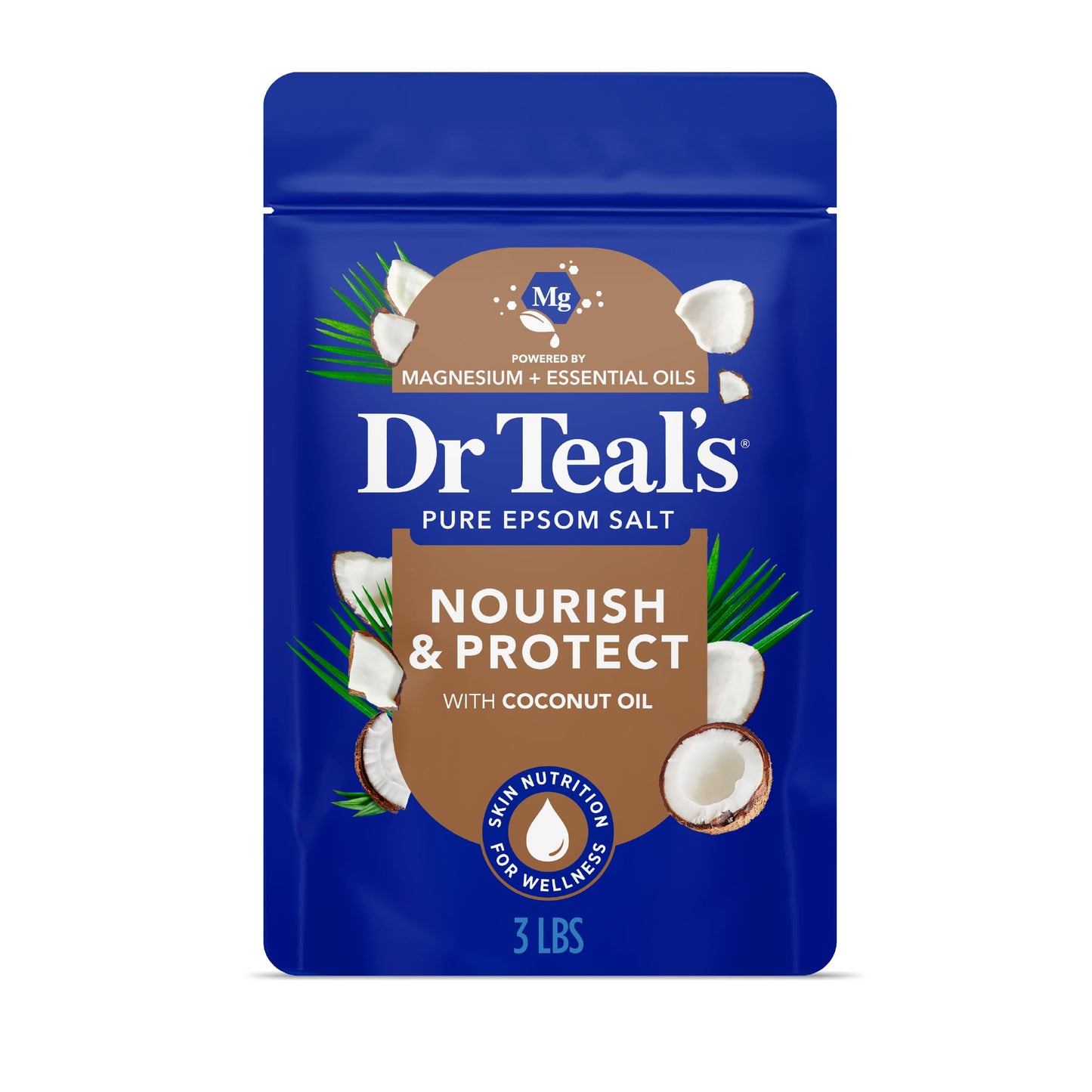Dr Teal's Epsom Salt Magnesium Soak, Nourish & Protect with Coconut Oil, 3 lbs Beauty and Personal Care Dr Teal's